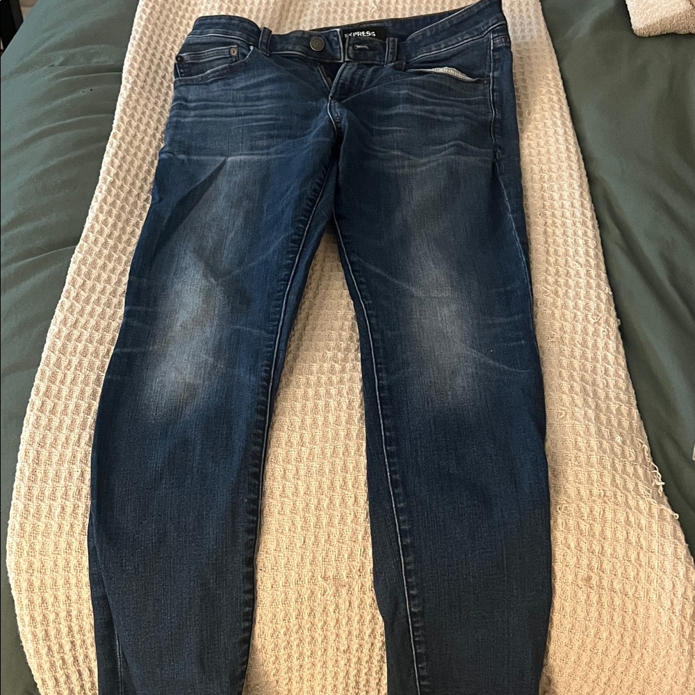 Express Dark Blue Skinny Jeans